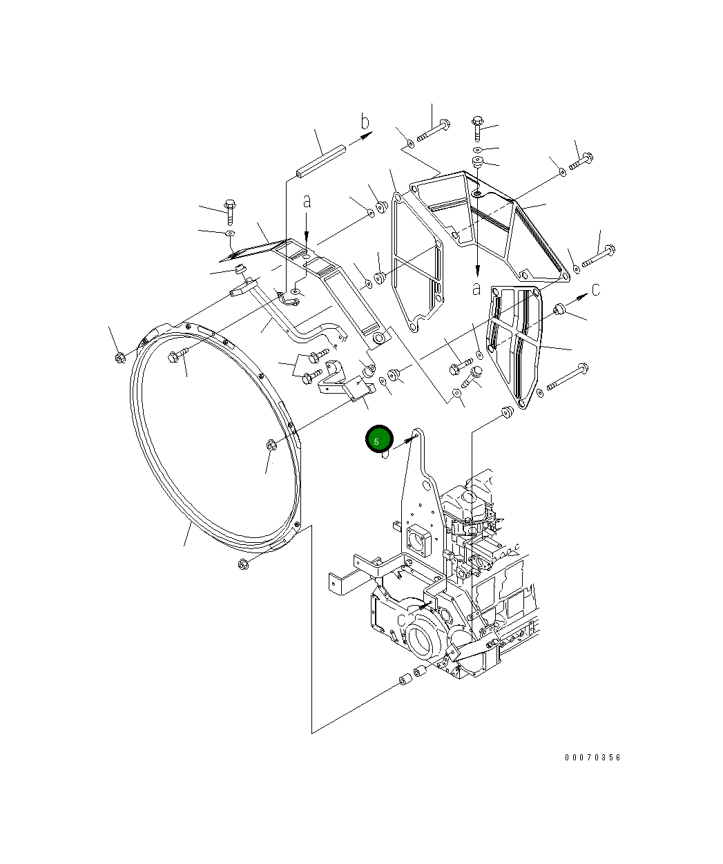 Кронштейн 6155-61-3760 Komatsu