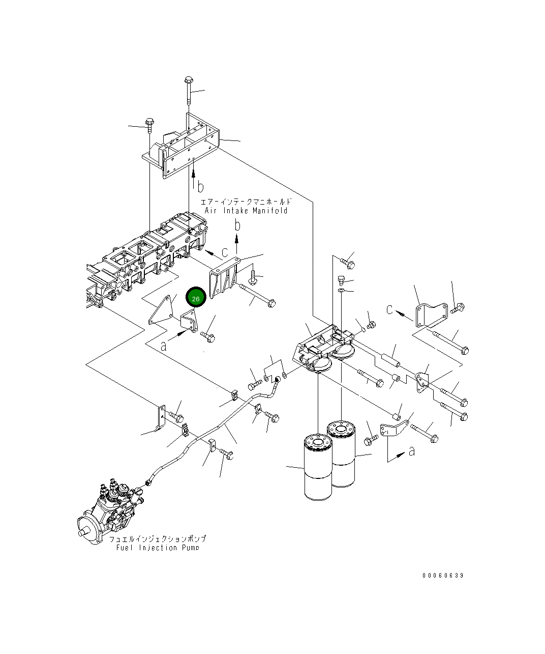 Кронштейн 6261-71-6280 Komatsu