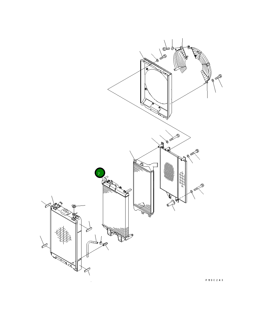 Масляный радиатор 11Y-03-11314 Komatsu