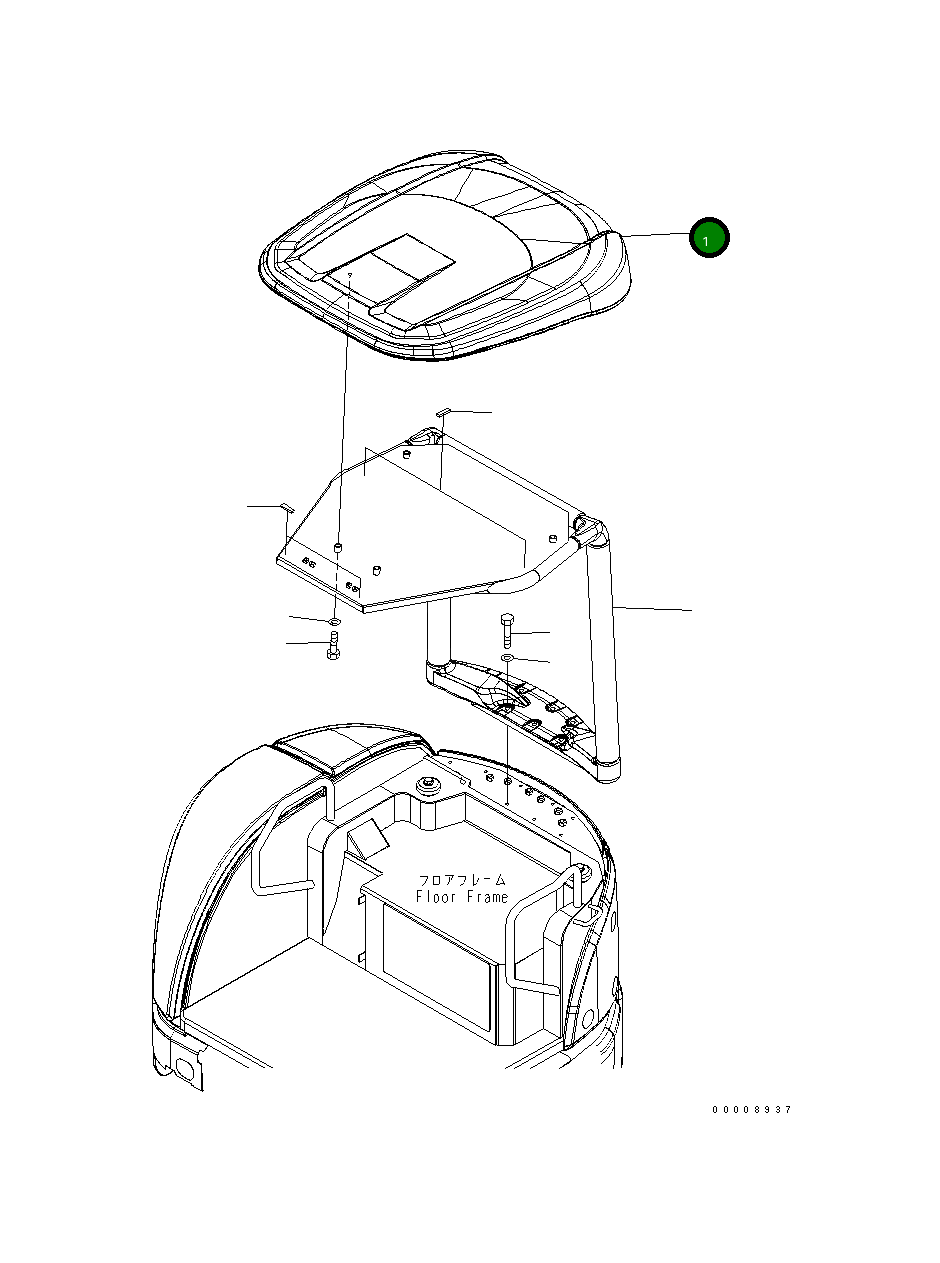 Крыша 22L-54-24350 Komatsu