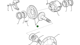 Коническая шестерня в сборе MI3227013 Komatsu
