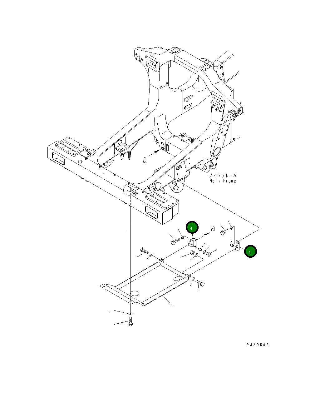 Кронштейн 569-54-66121 Komatsu