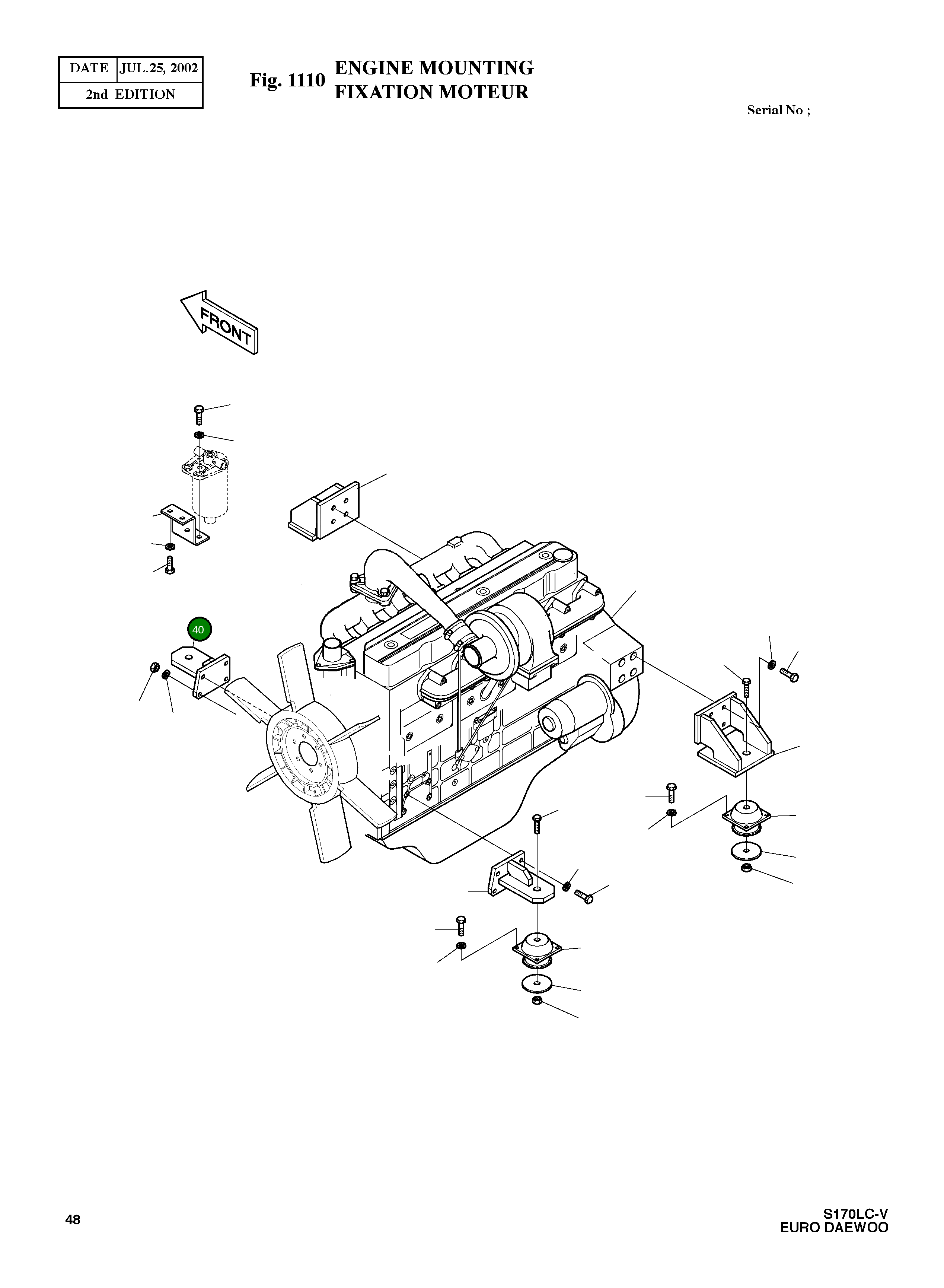 Кронштейн 2197-1382A Komatsu