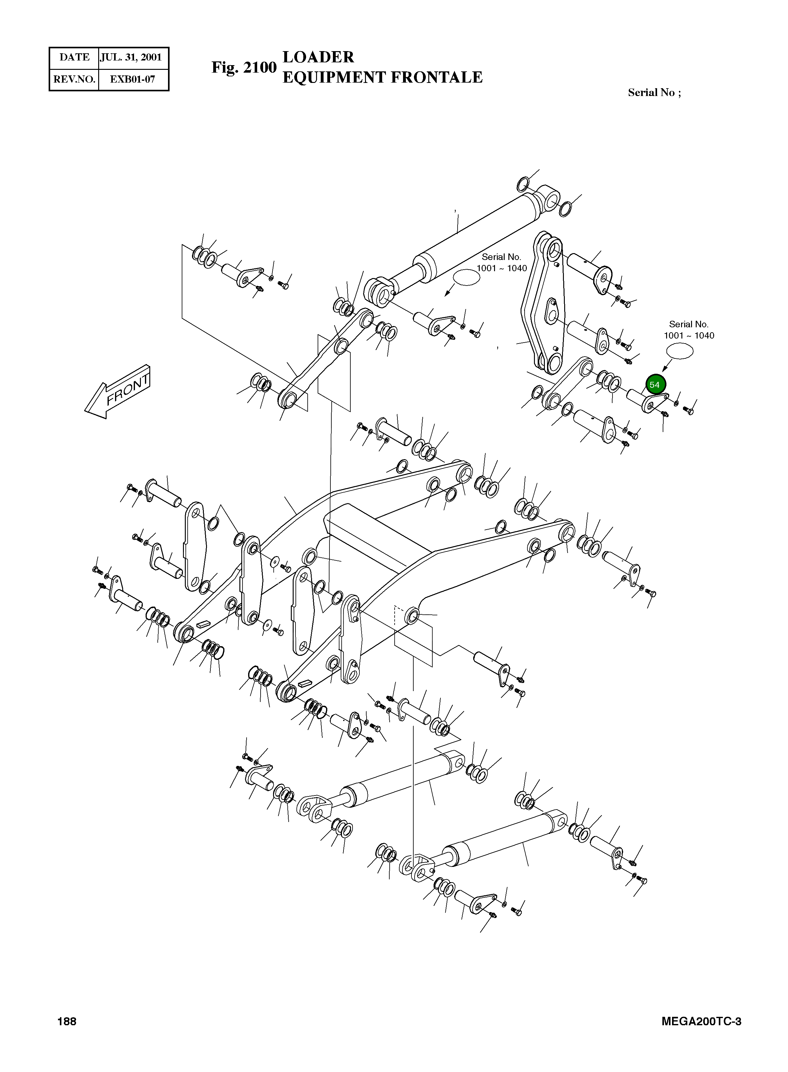 Палец 123-00291 Komatsu