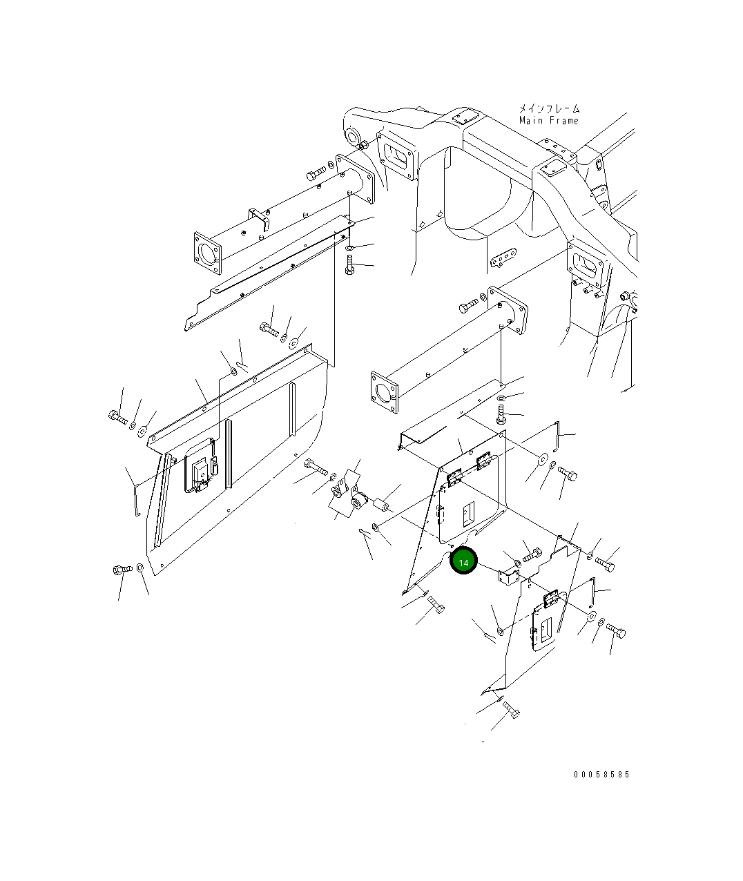 Кронштейн 569-89-88440 Komatsu