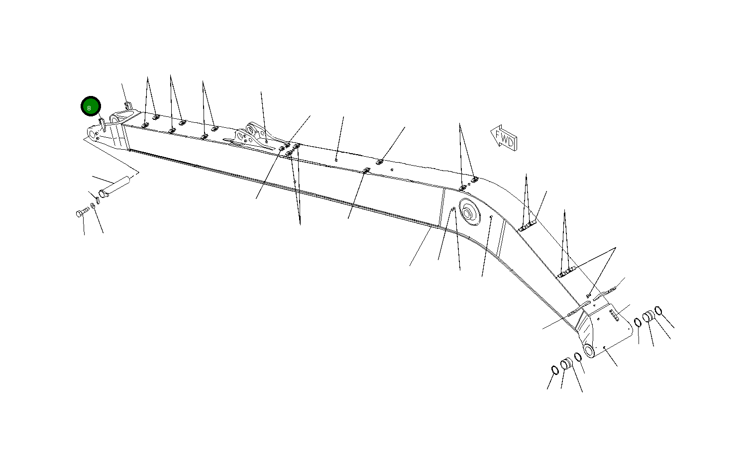 Кронштейн 21M-62-17361 Komatsu