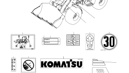 Наклейка 42T-93-21D40 Komatsu
