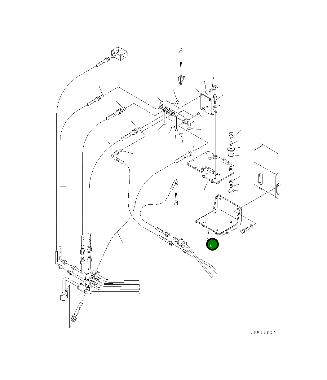 Кронштейн 569-43-88510 Komatsu