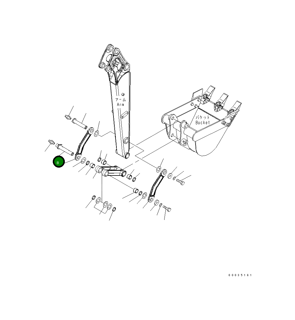 Палец 22K-70-23350 Komatsu