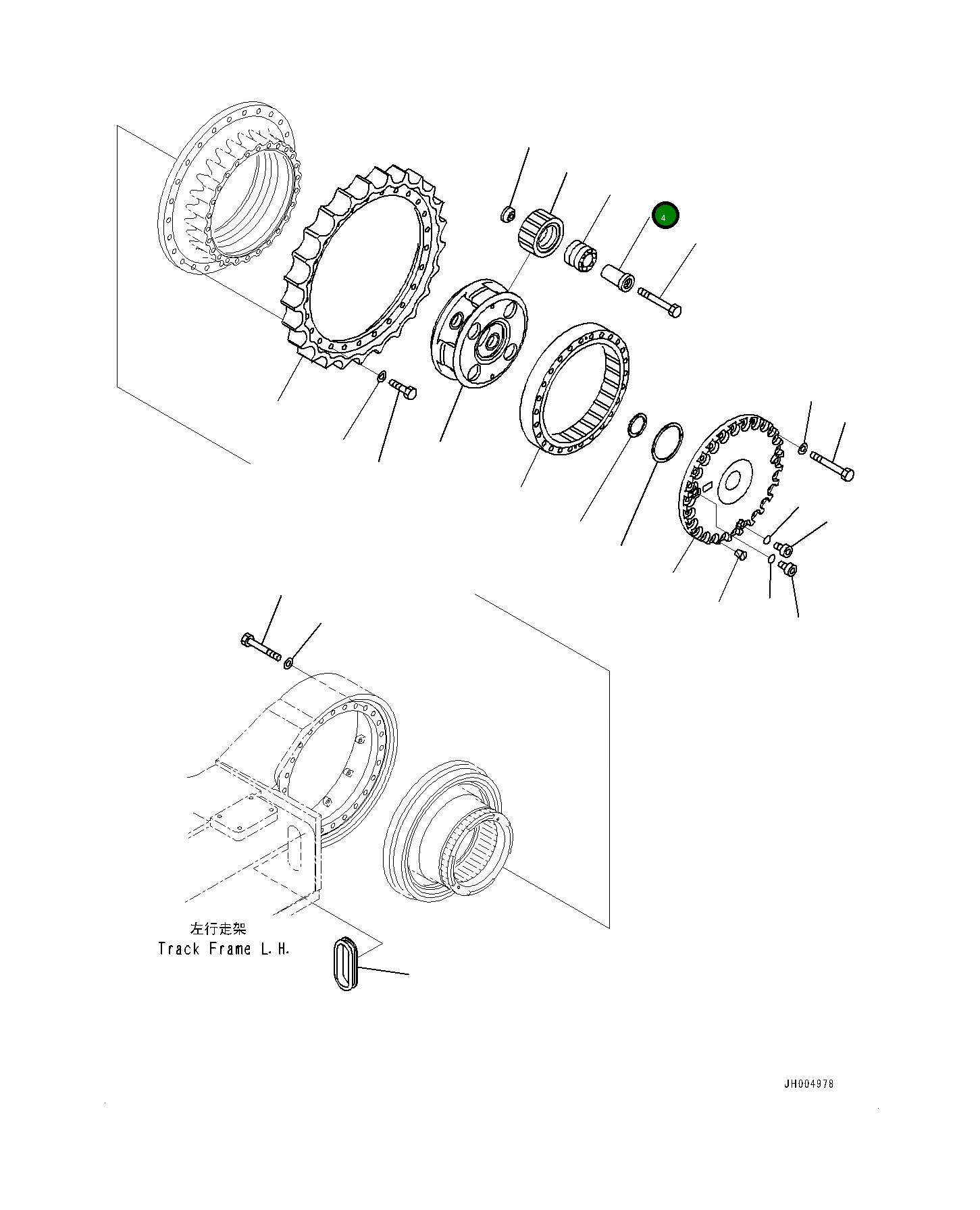 Палец 21M-27-31170 Komatsu