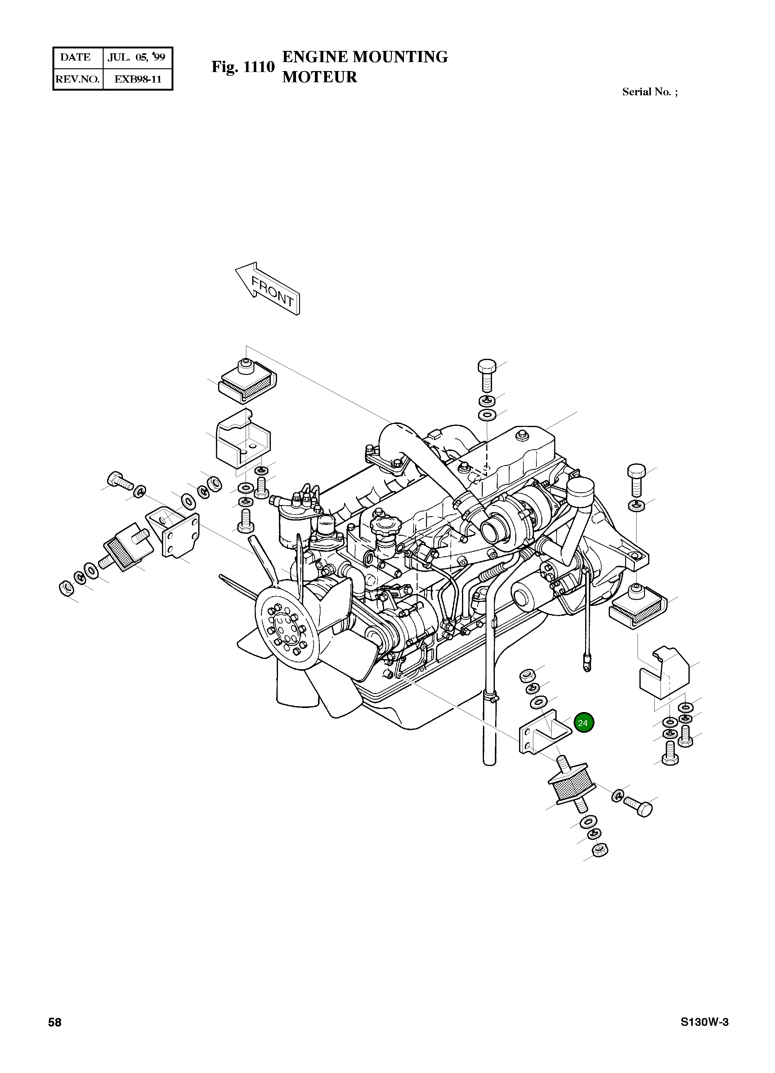 Кронштейн 2195-2400C Komatsu