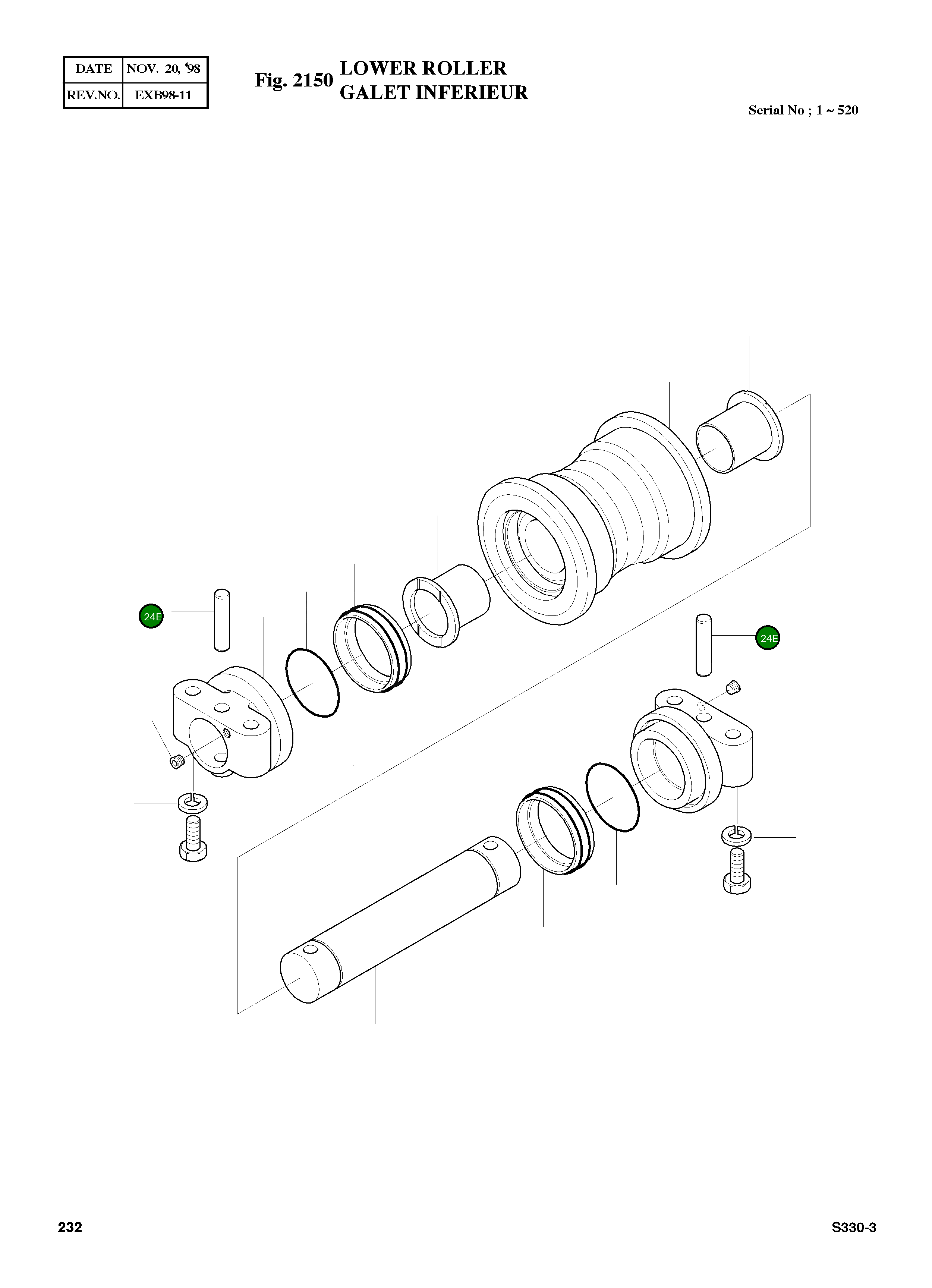 Палец 2123-6056 Komatsu