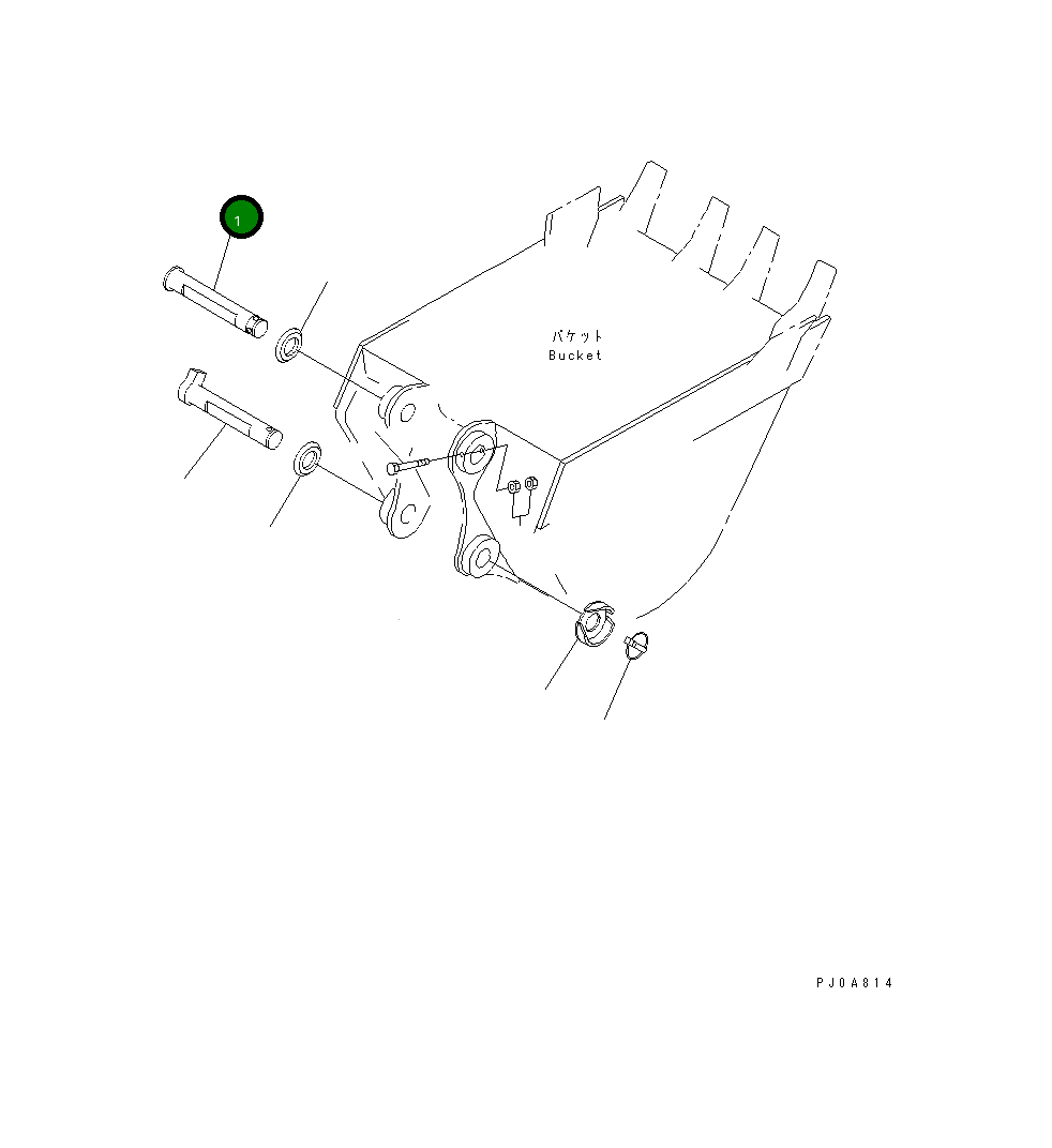 Палец 22N-70-13170 Komatsu