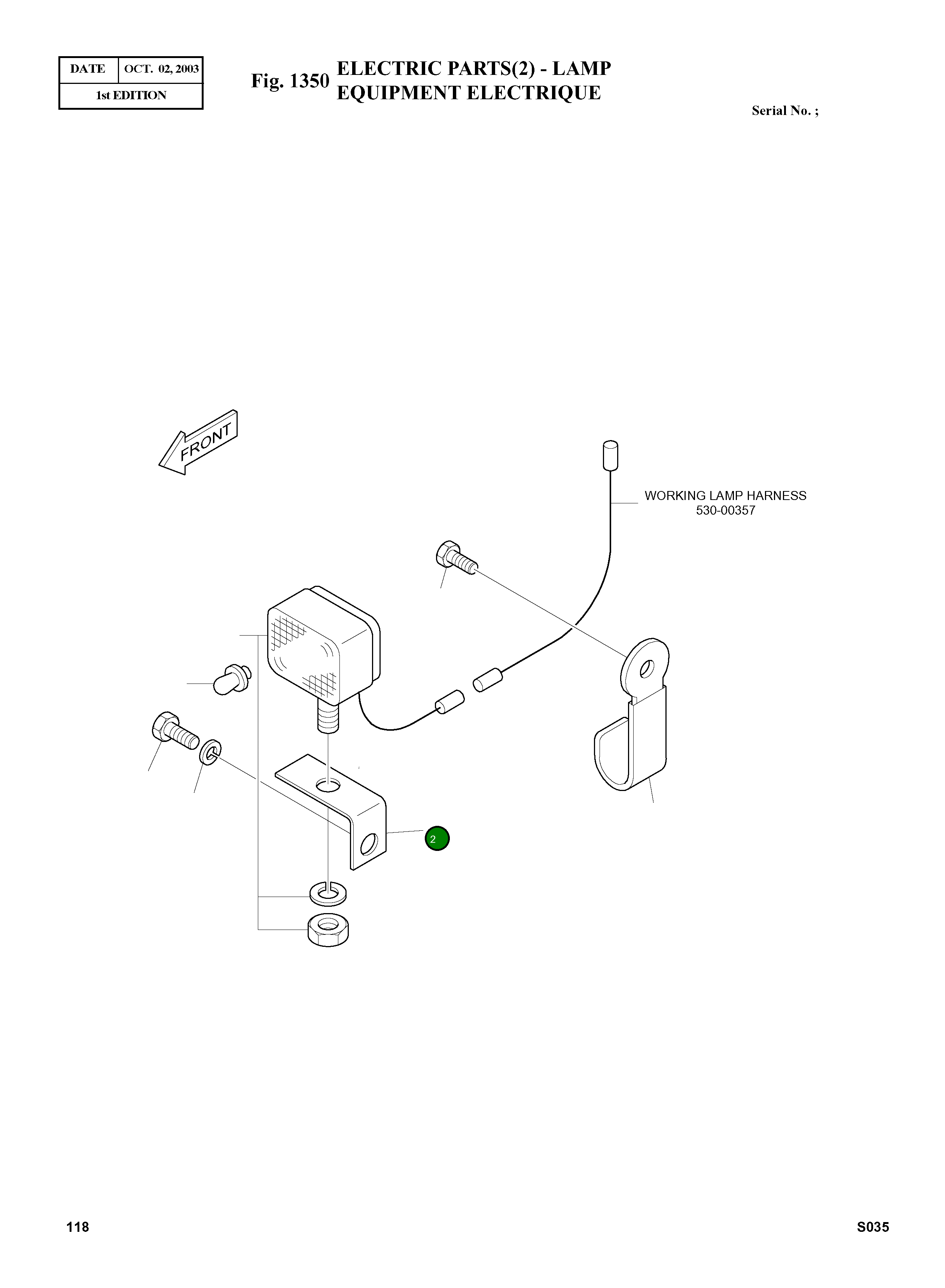 Кронштейн 2197-1237A Komatsu