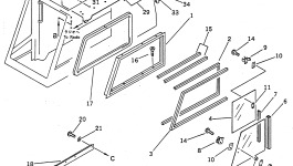 Стекло 23S-54-19651 Komatsu