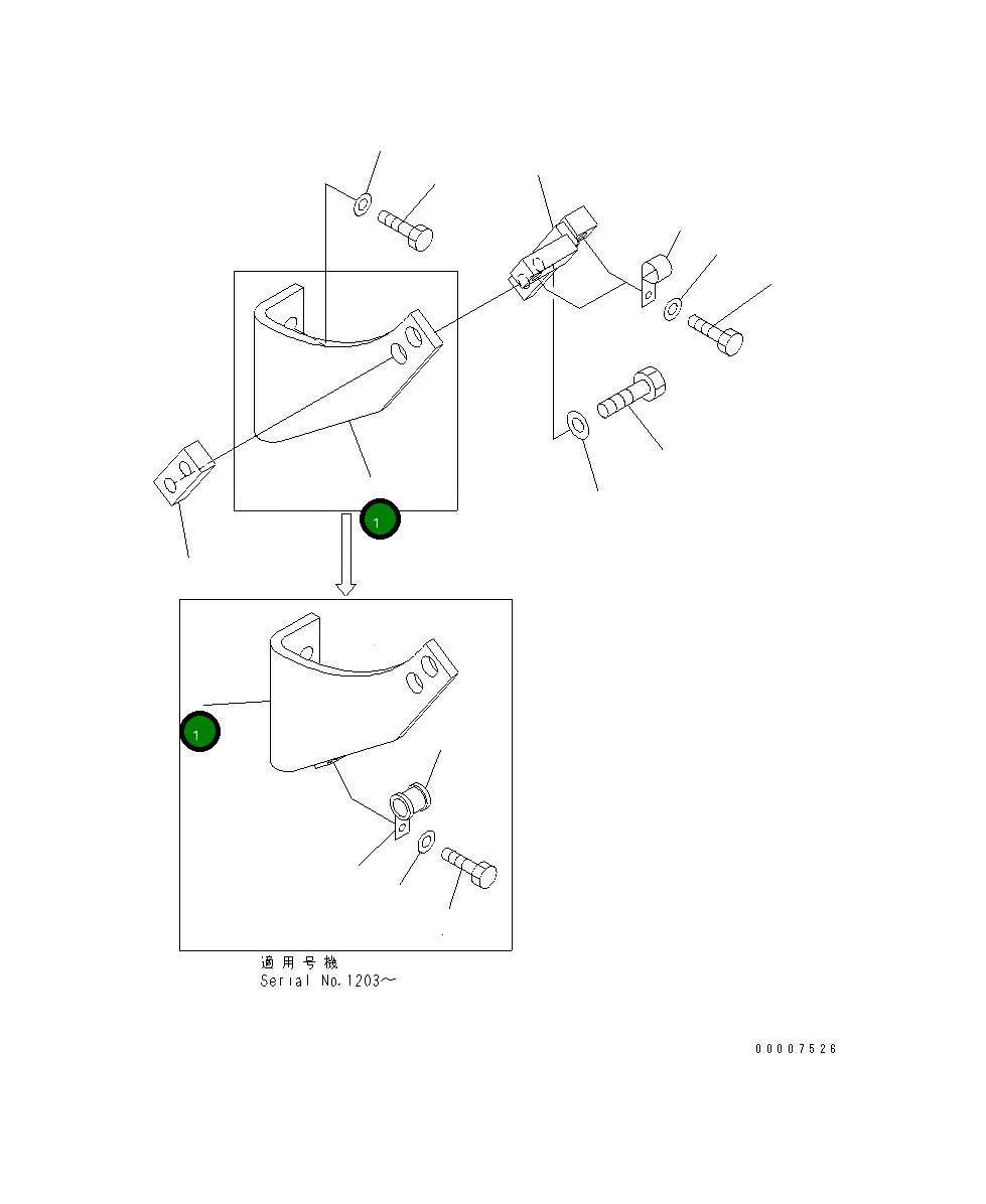 Кронштейн 134-01-61792 Komatsu