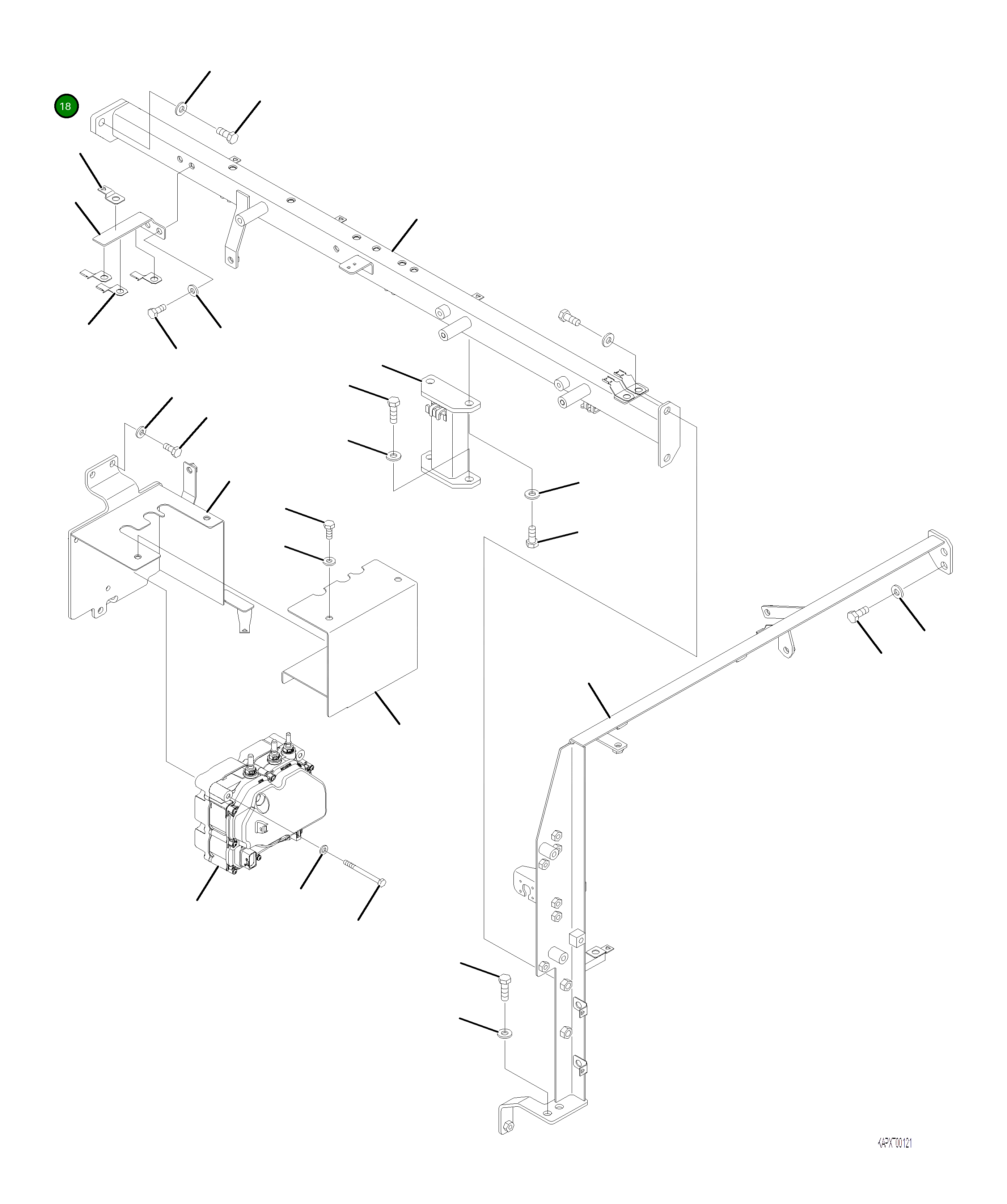 Кронштейн 4A1-01-21590 Komatsu