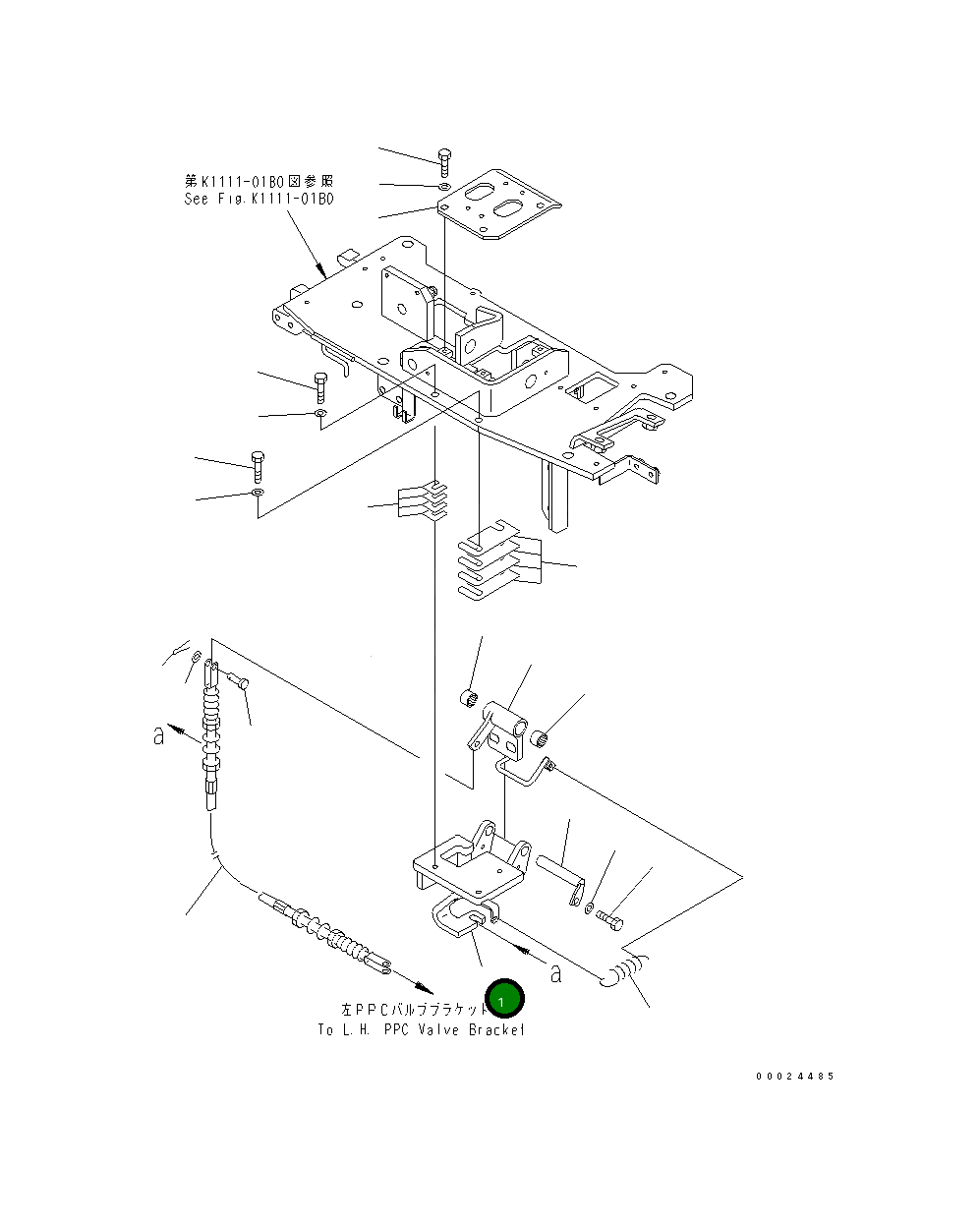 Кронштейн 22J-43-18233 Komatsu
