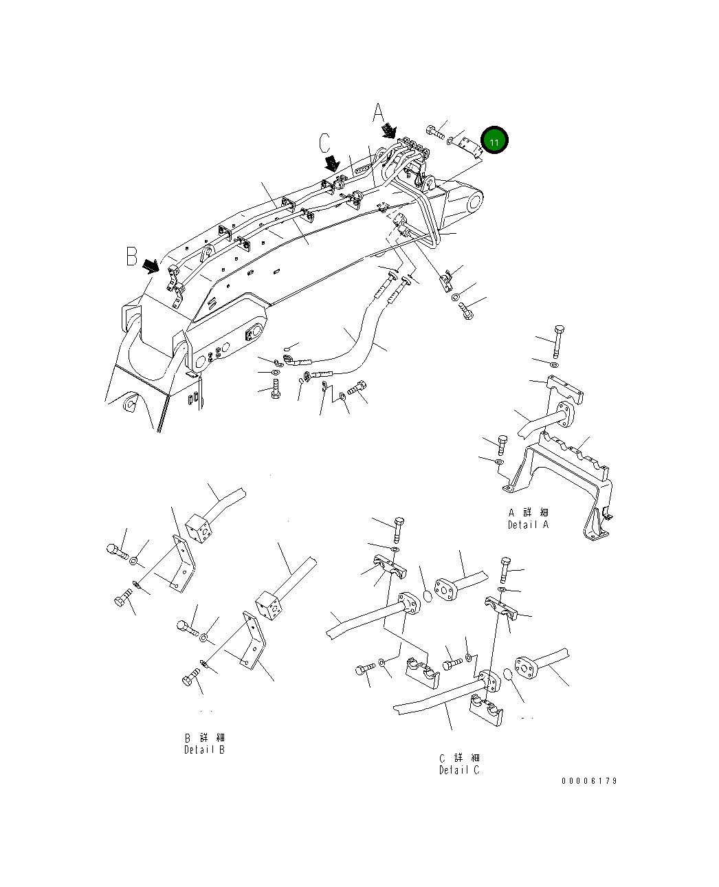 Кронштейн 209-64-14450 Komatsu