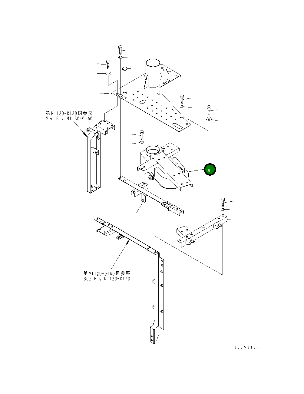 Кронштейн 8240-54-4831 Komatsu