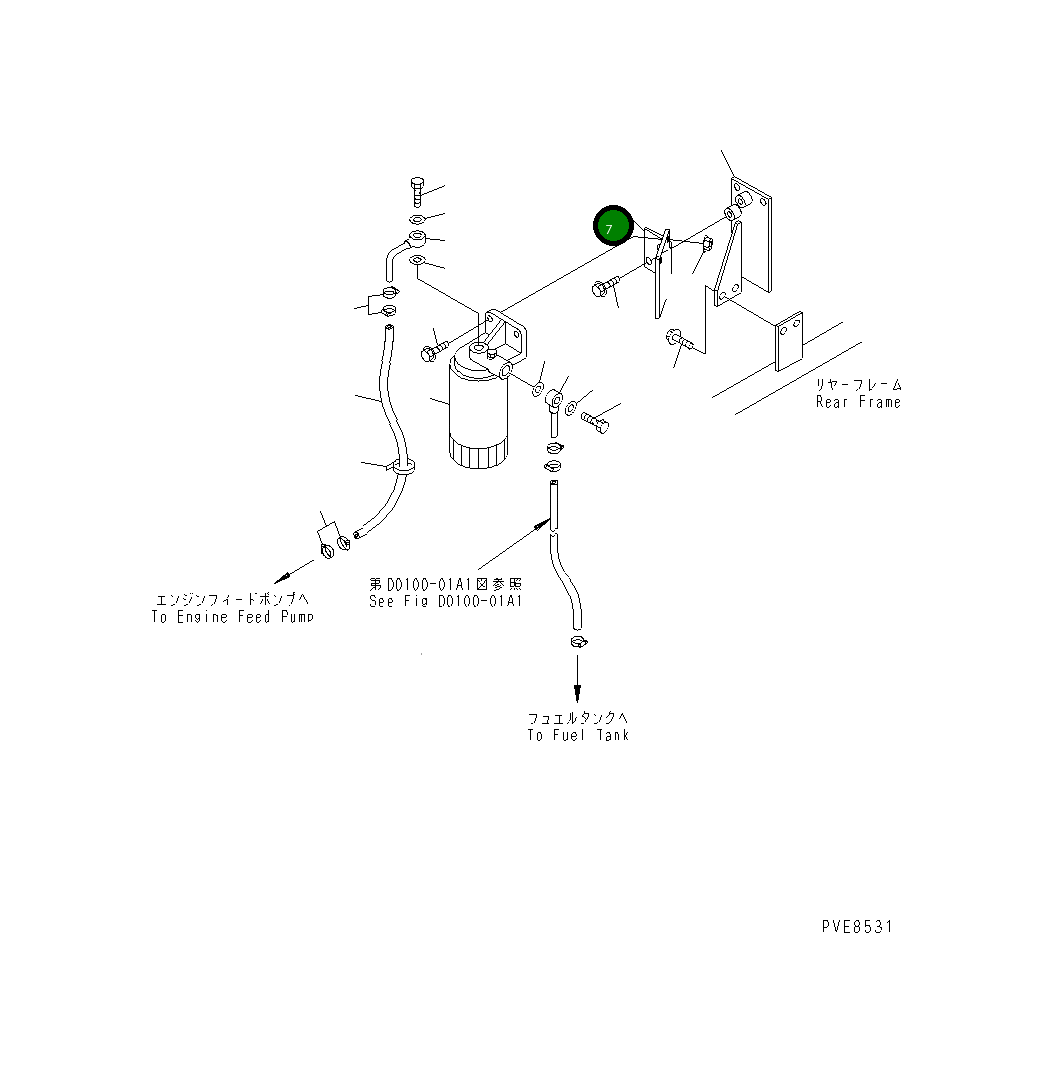 Кронштейн 416-Z00-2110 Komatsu