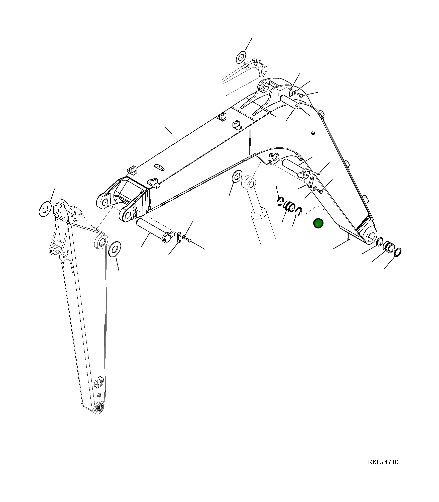 Палец 22E-70-21610 Komatsu