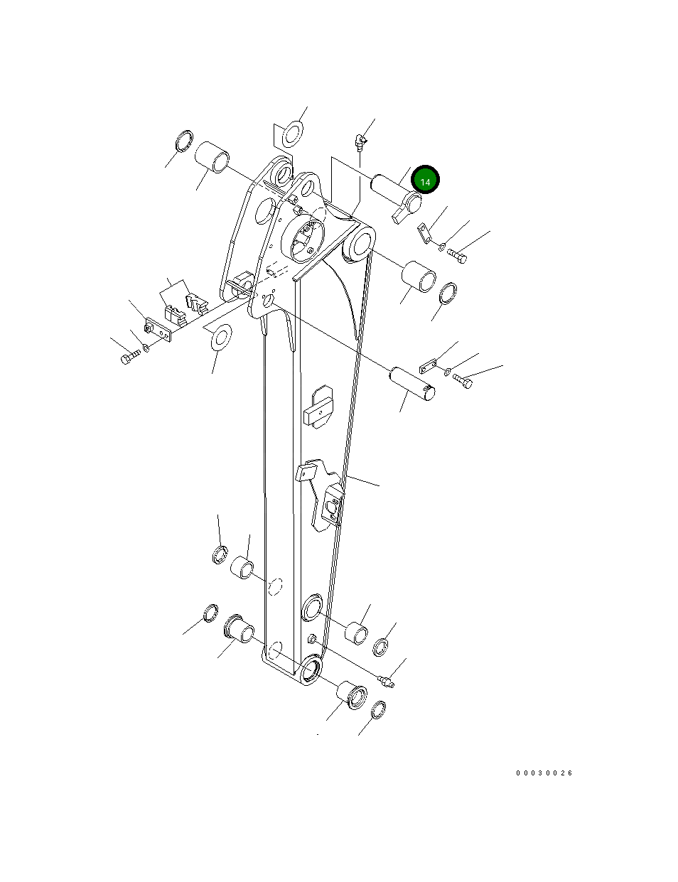 Палец 21W-70-21291NK Komatsu