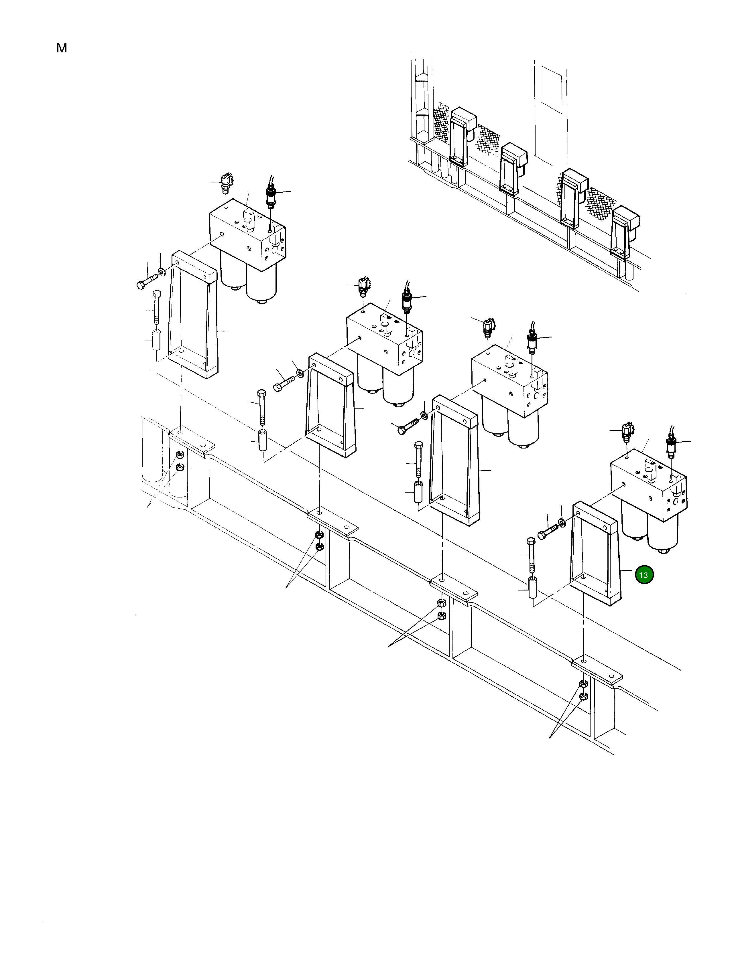 Кронштейн фильтра 653 604 40 Komatsu