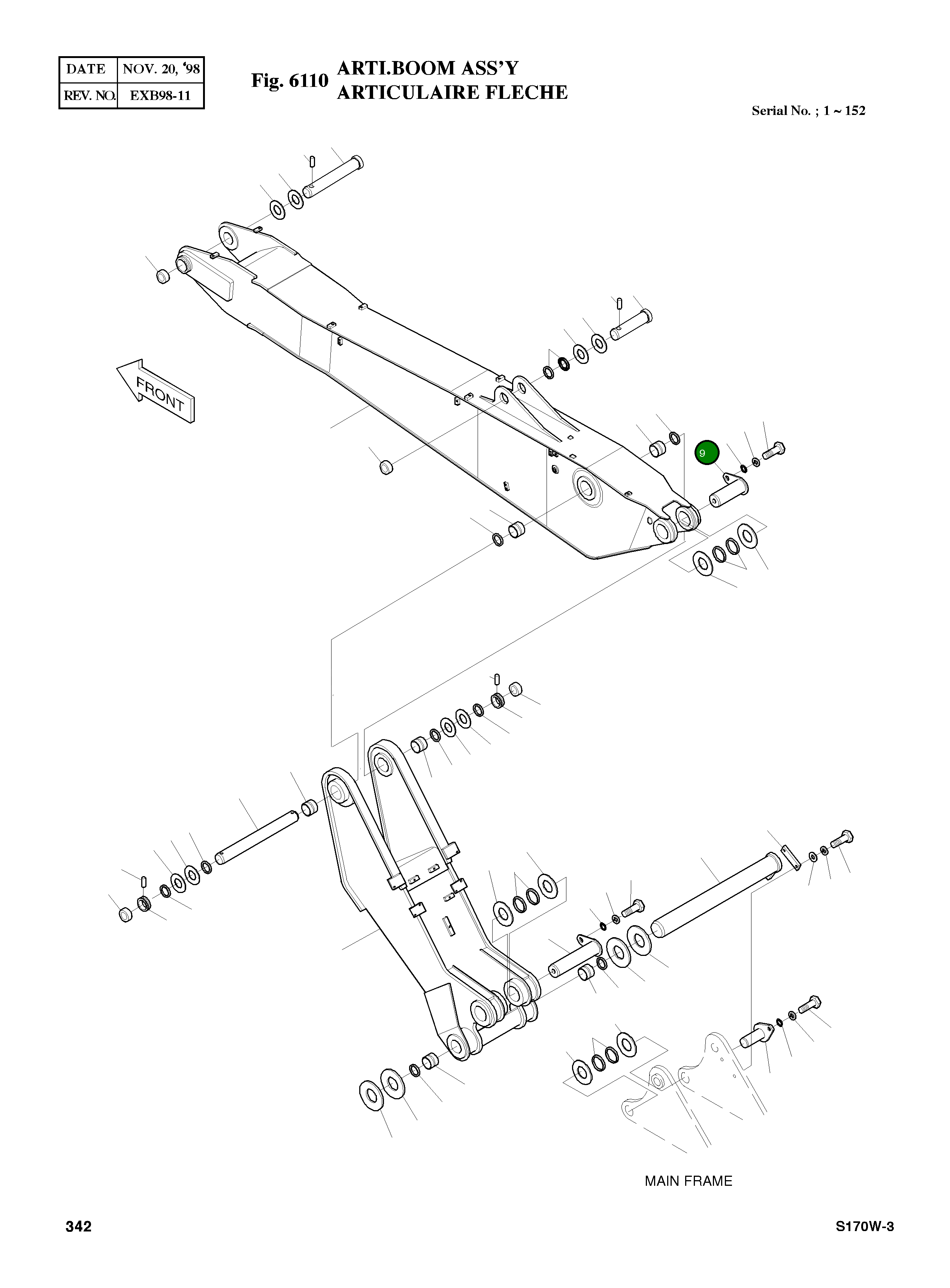 Палец 2123-4168 Komatsu