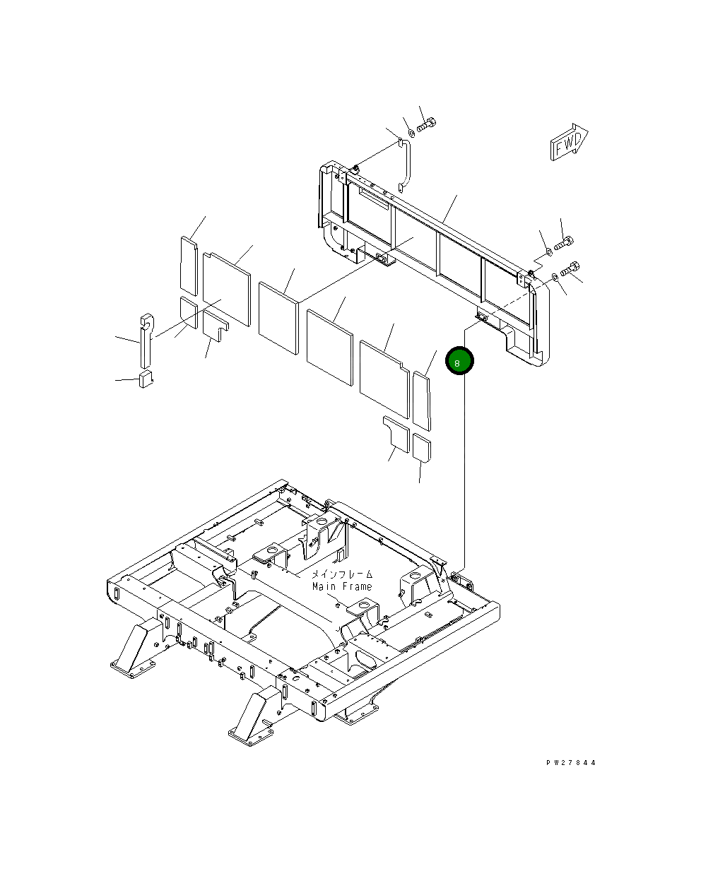 Лист 8295-54-1281 Komatsu