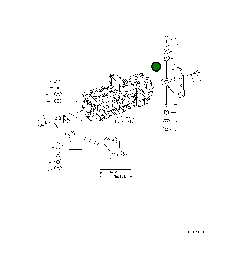 Кронштейн 22M-60-22111 Komatsu