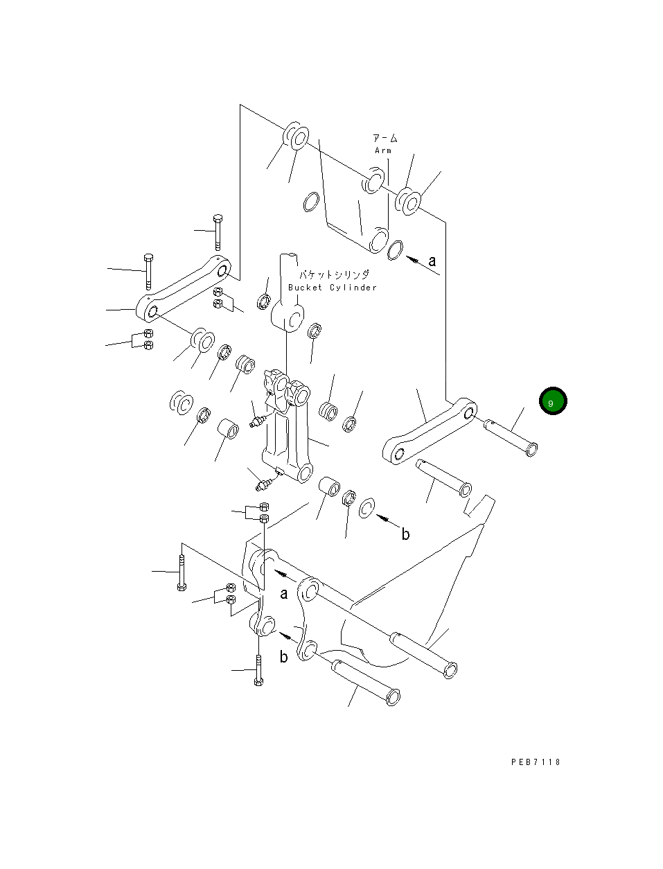 Палец 205-70-21191NK Komatsu