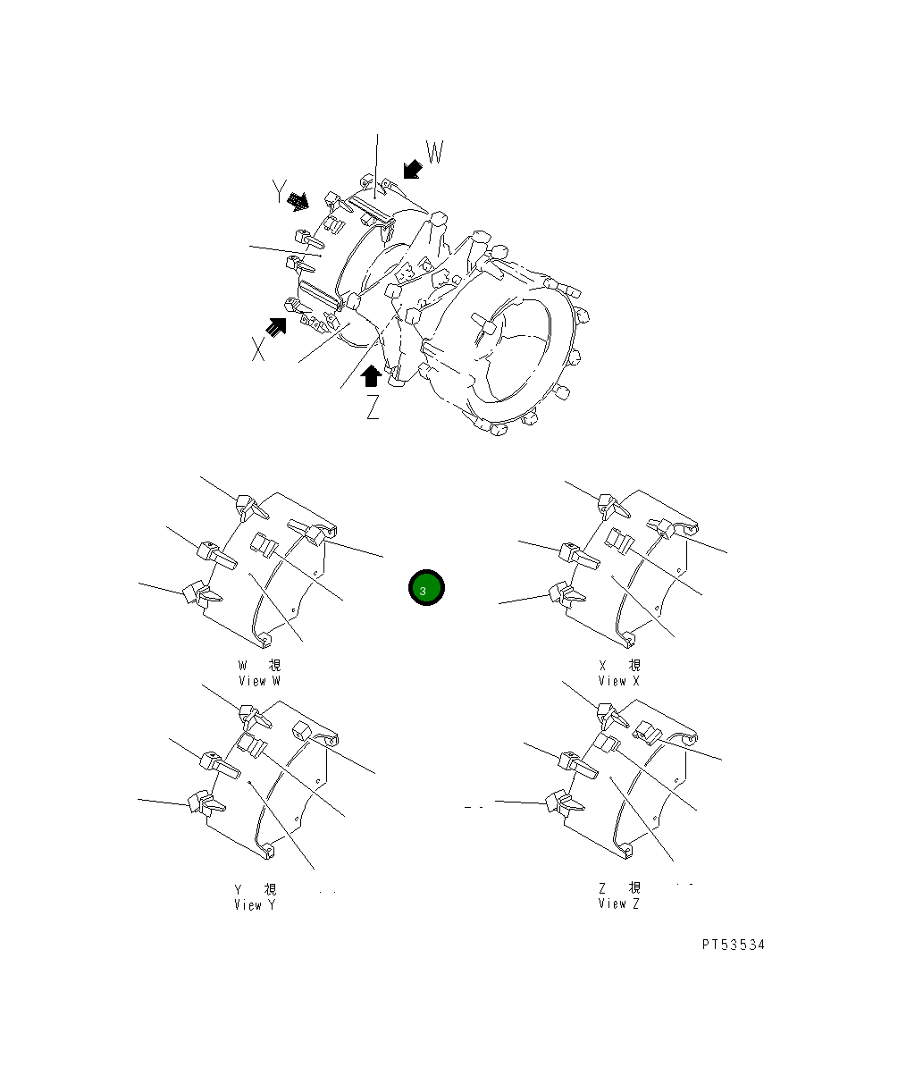Коробка резцов в сборе (приварная) 26C-70-11880 Komatsu
