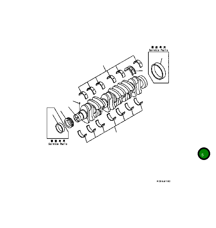 Металл 6731-26-8410 Komatsu