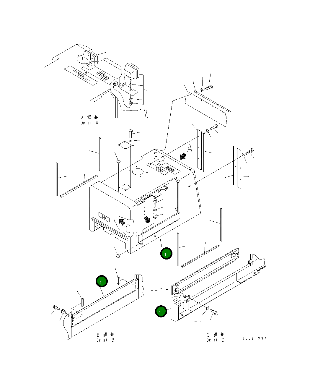 Капот 415-54-23250 Komatsu