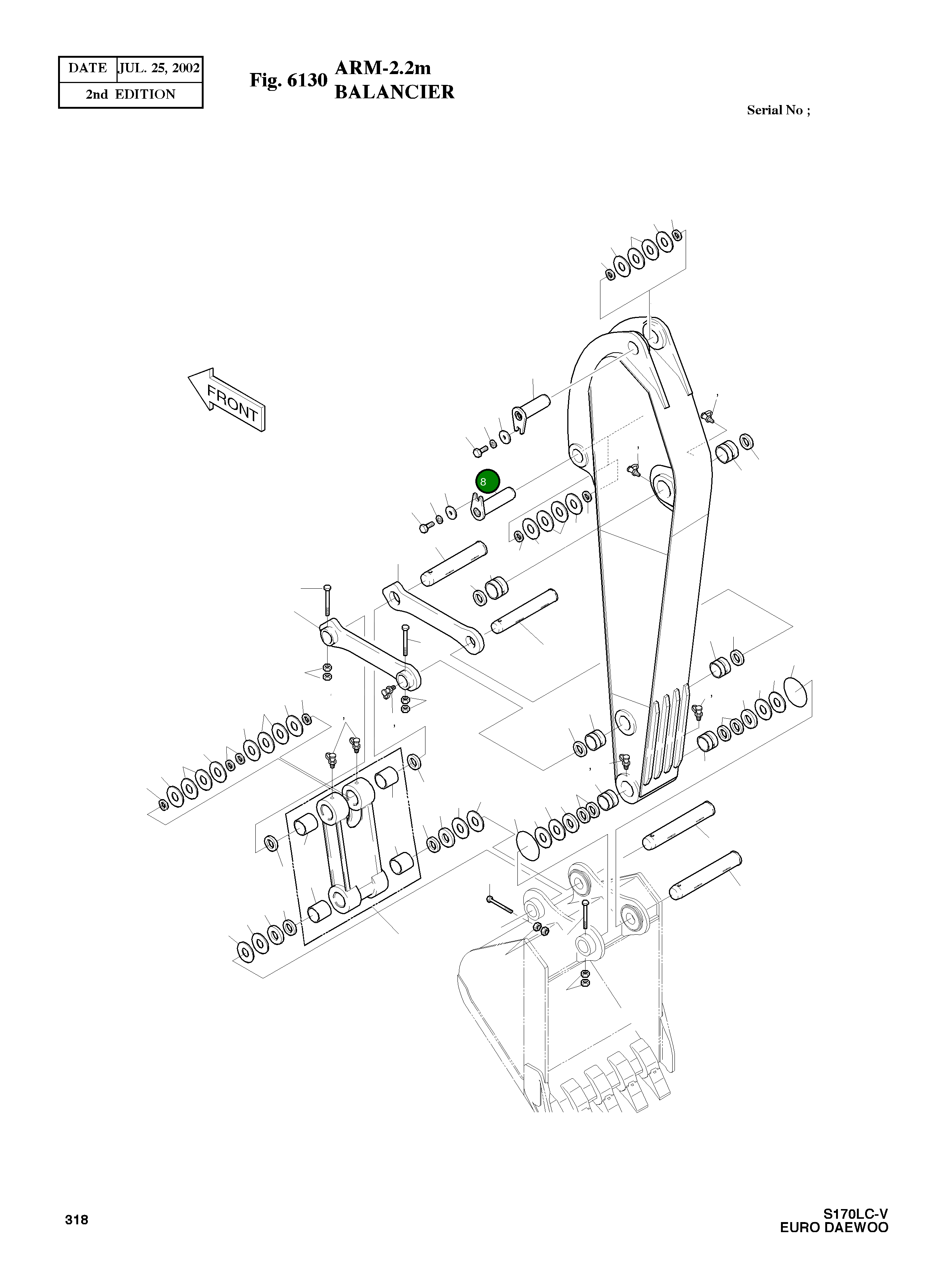 Палец 2123-2441 Komatsu