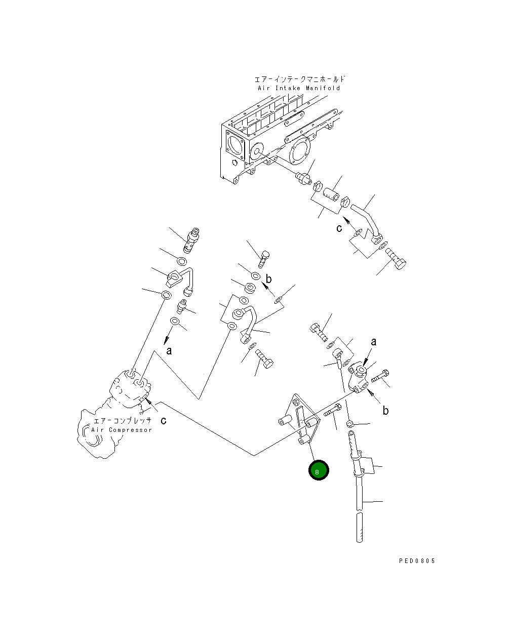 Кронштейн 6162-83-6871 Komatsu