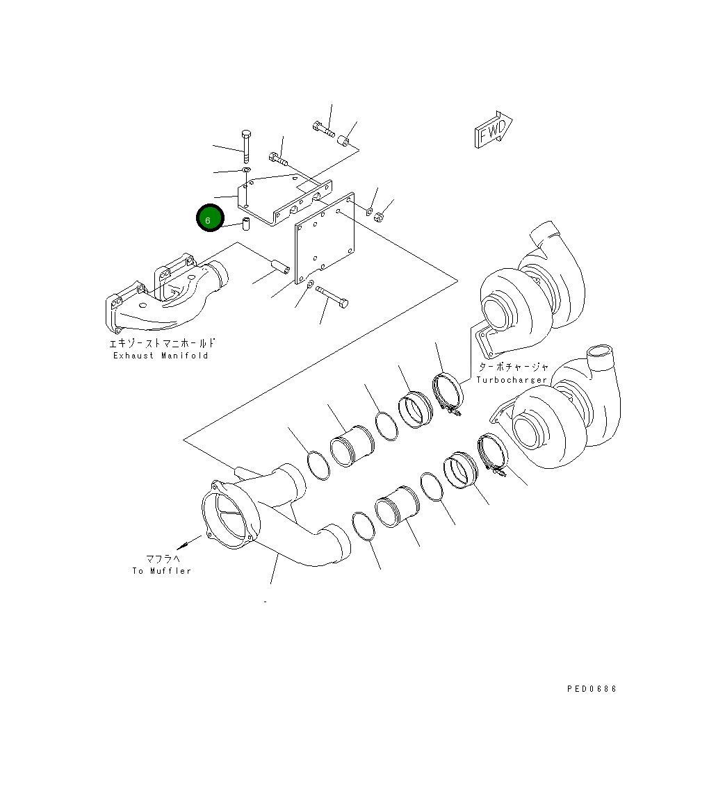 Кронштейн 6162-13-8350 Komatsu
