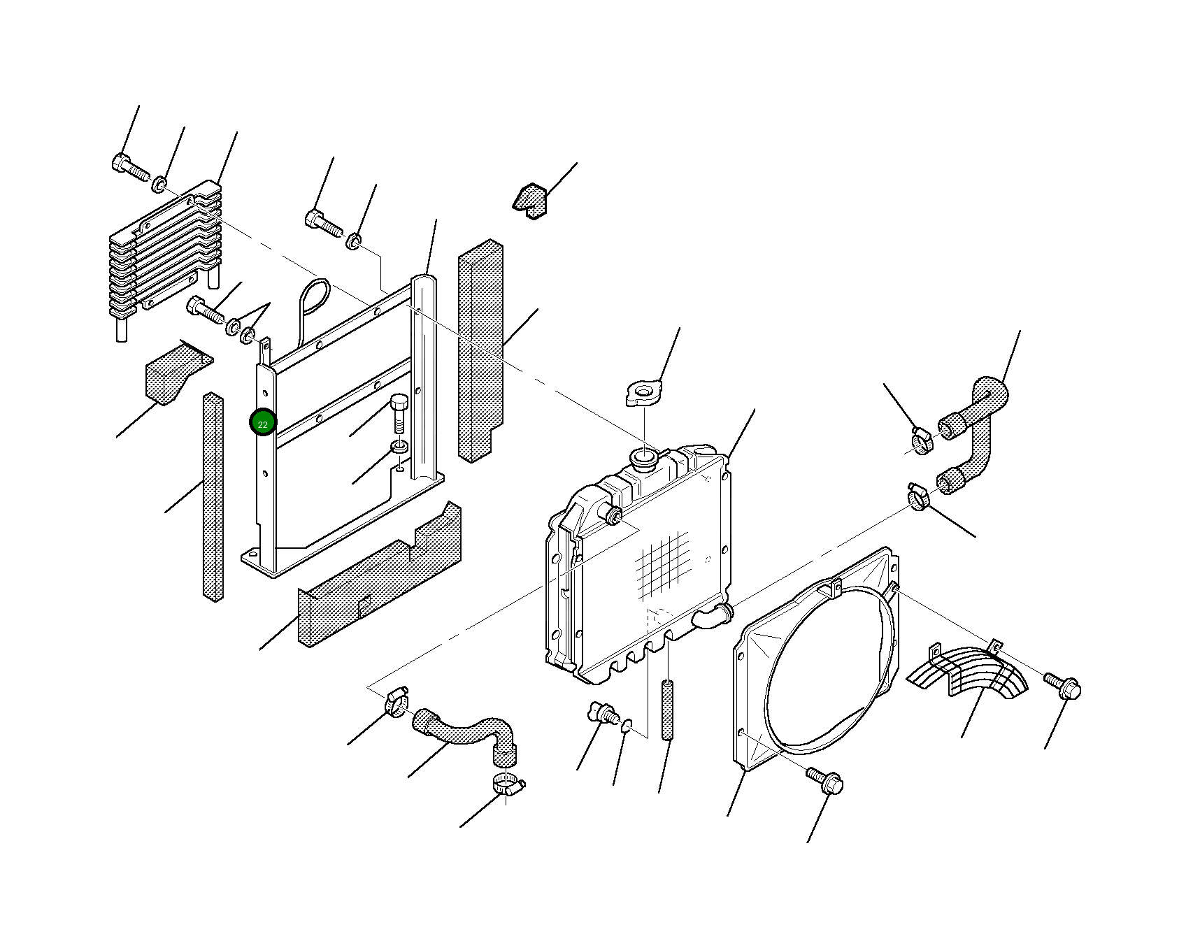 Масляный радиатор 3F0510050 Komatsu