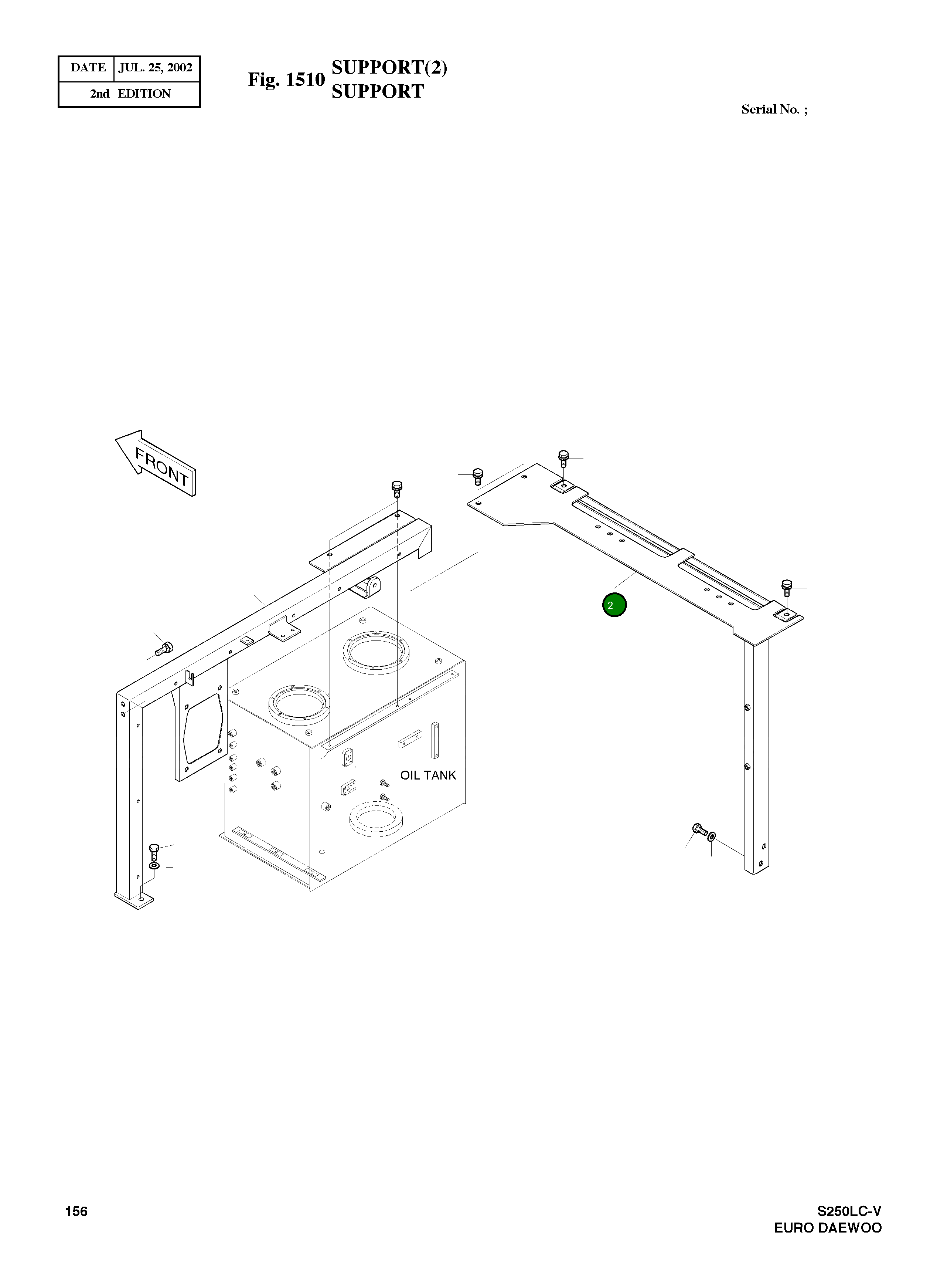 Опора 195-00016A Komatsu