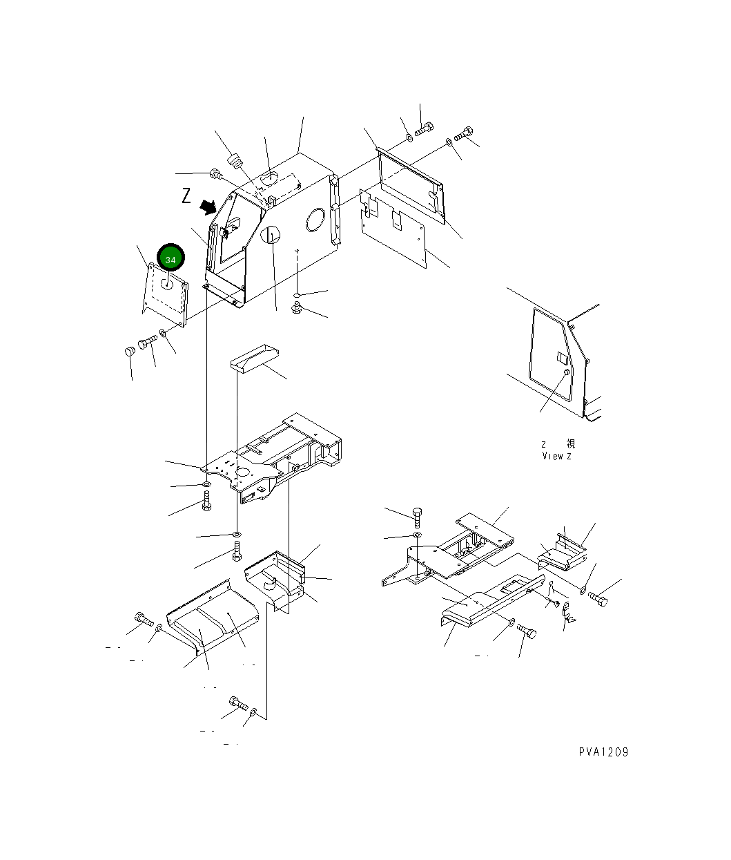 Лист 114-C62-2580 Komatsu