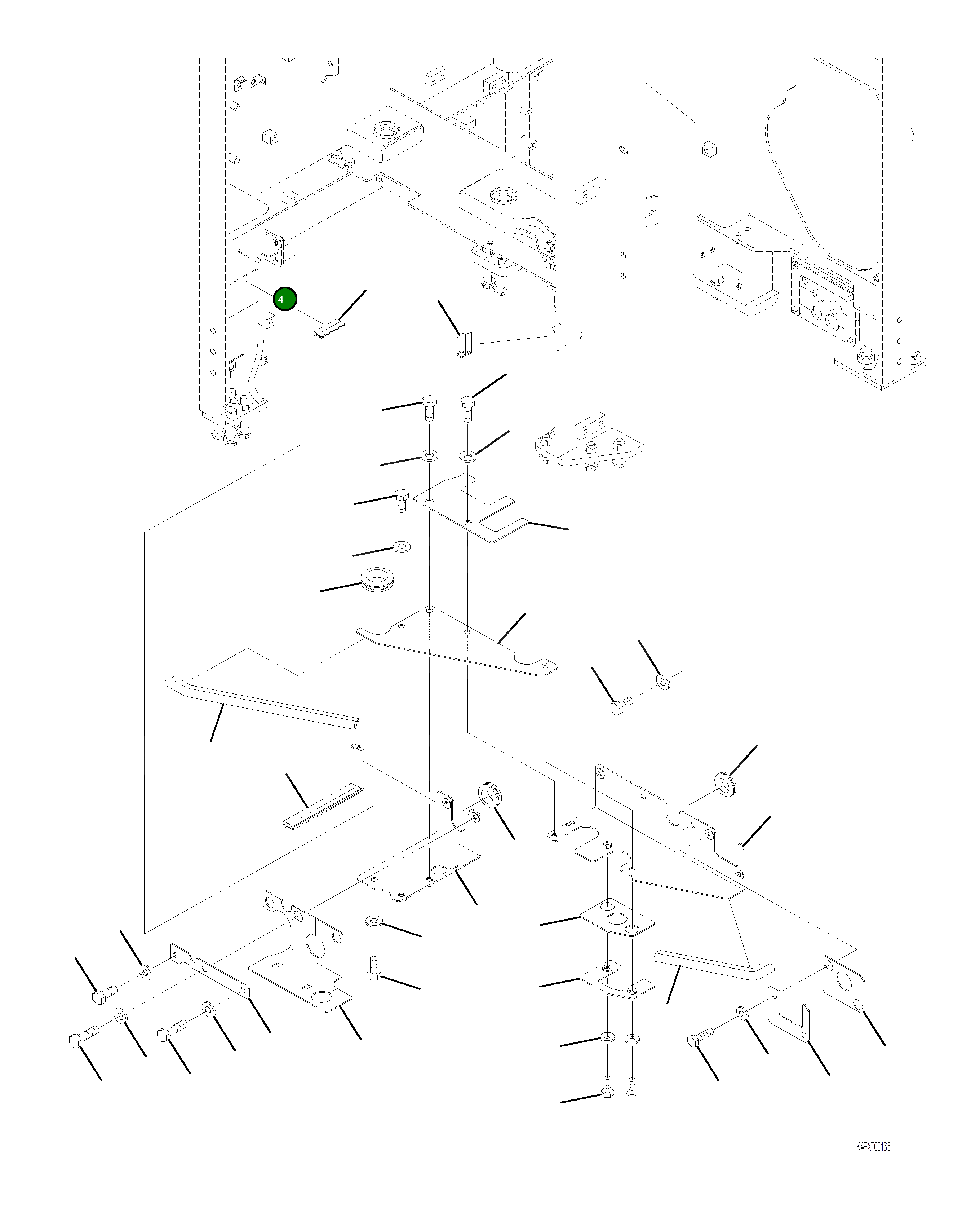 Кронштейн 4A1-54-23511 Komatsu