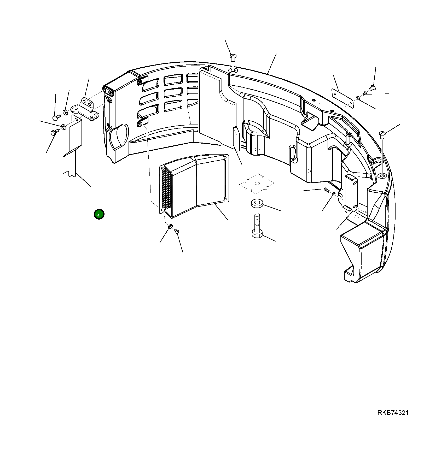 Кронштейн 22E-54-22110 Komatsu