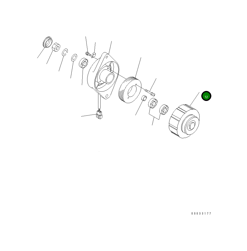 Маховик YMX3A08863KA Komatsu