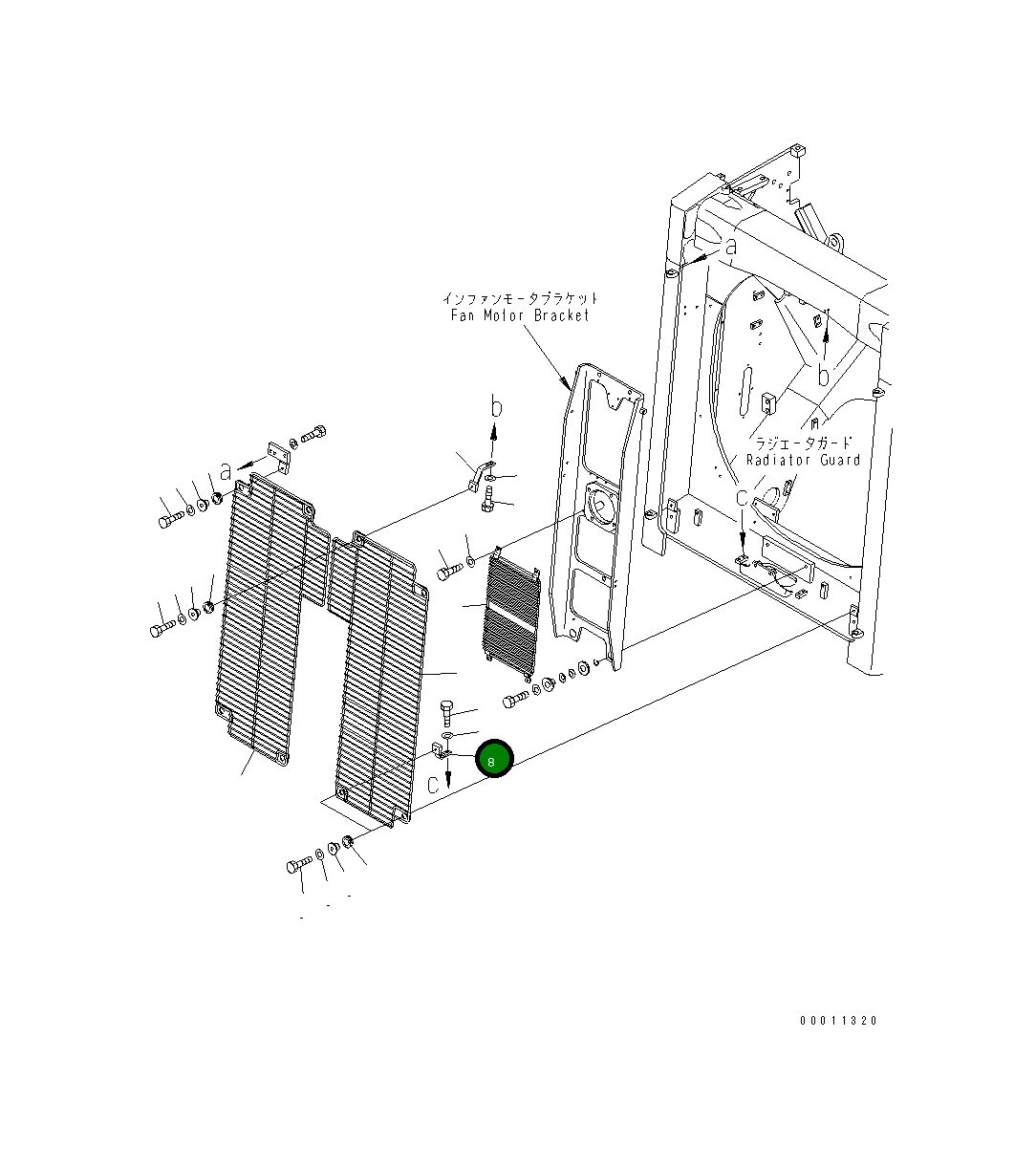 Кронштейн 198-03-71890 Komatsu
