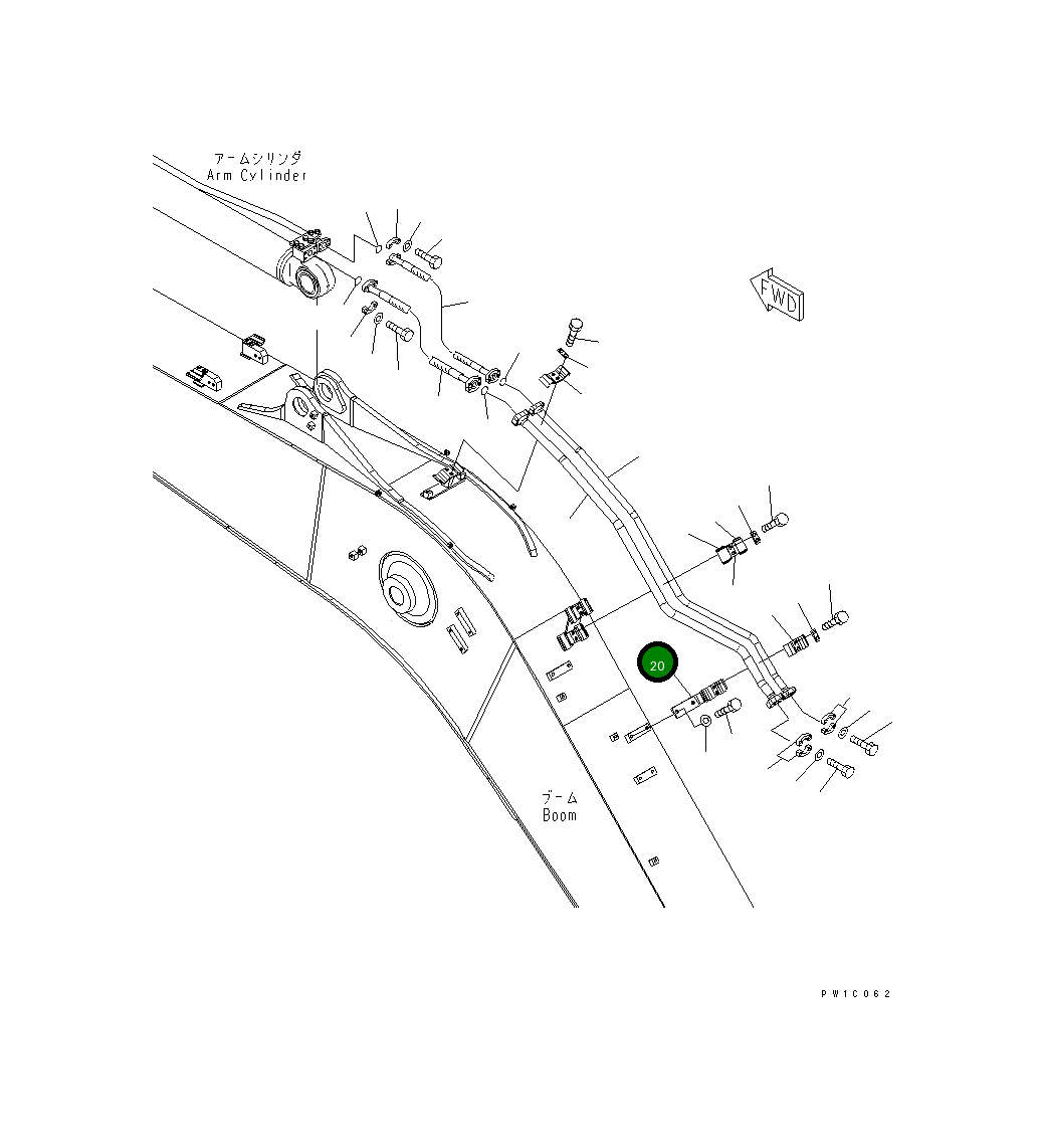 Кронштейн 22U-62-24310NU Komatsu