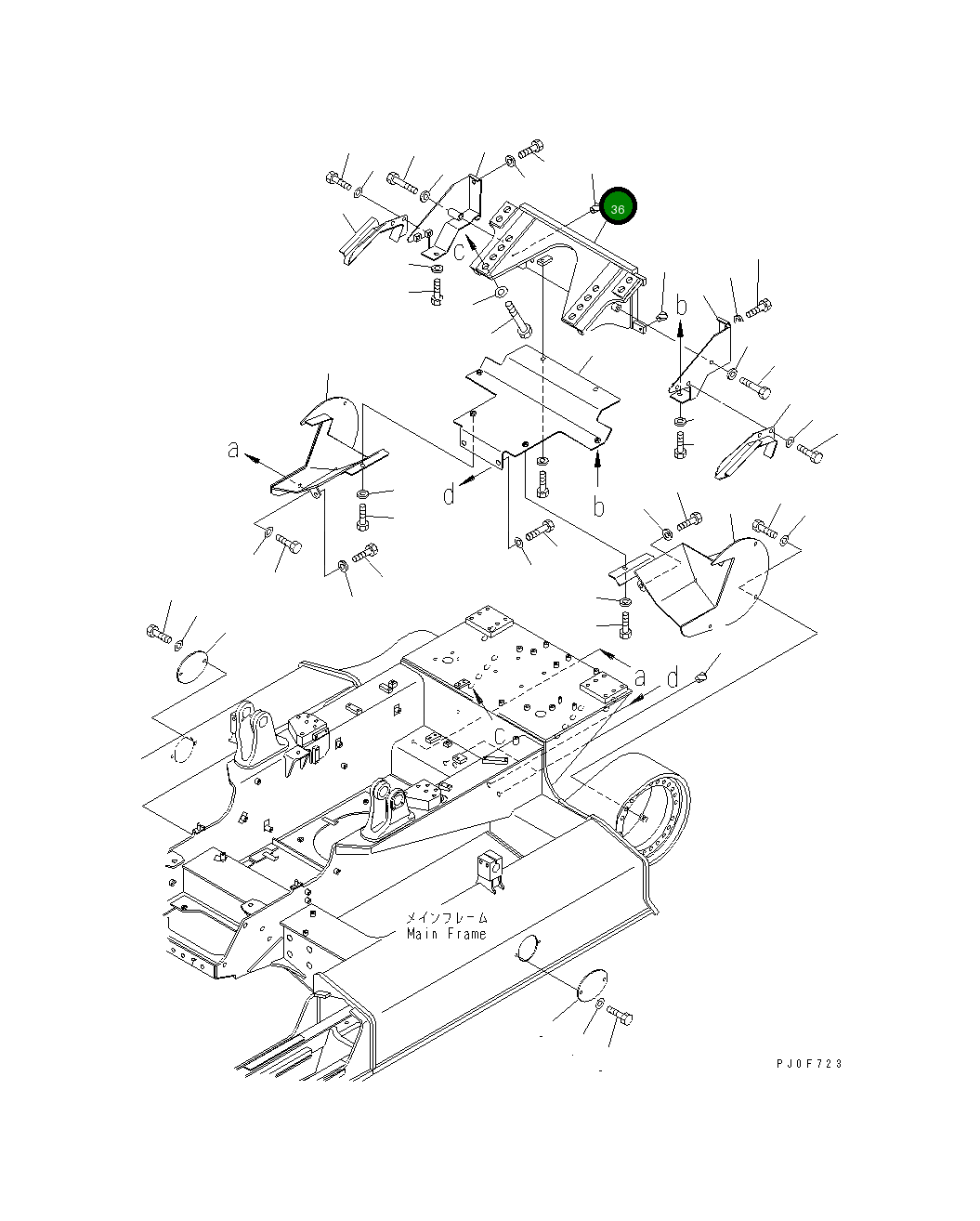 Кронштейн 11Y-69-12140 Komatsu