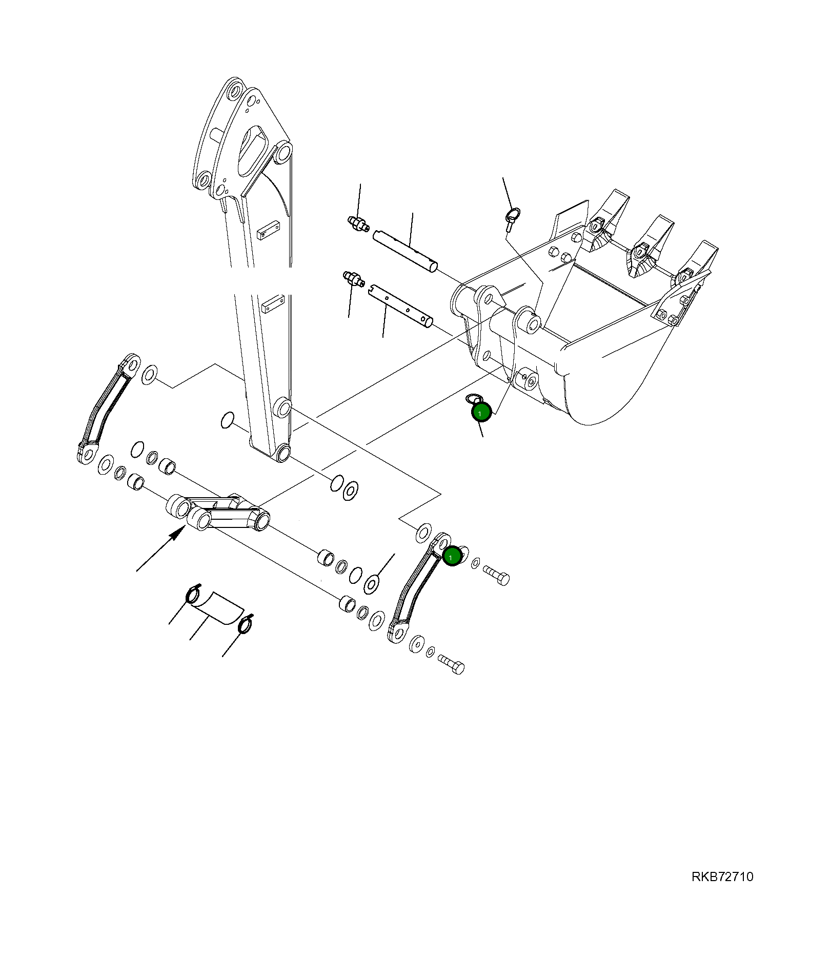 Палец 22K-70-R1651 Komatsu