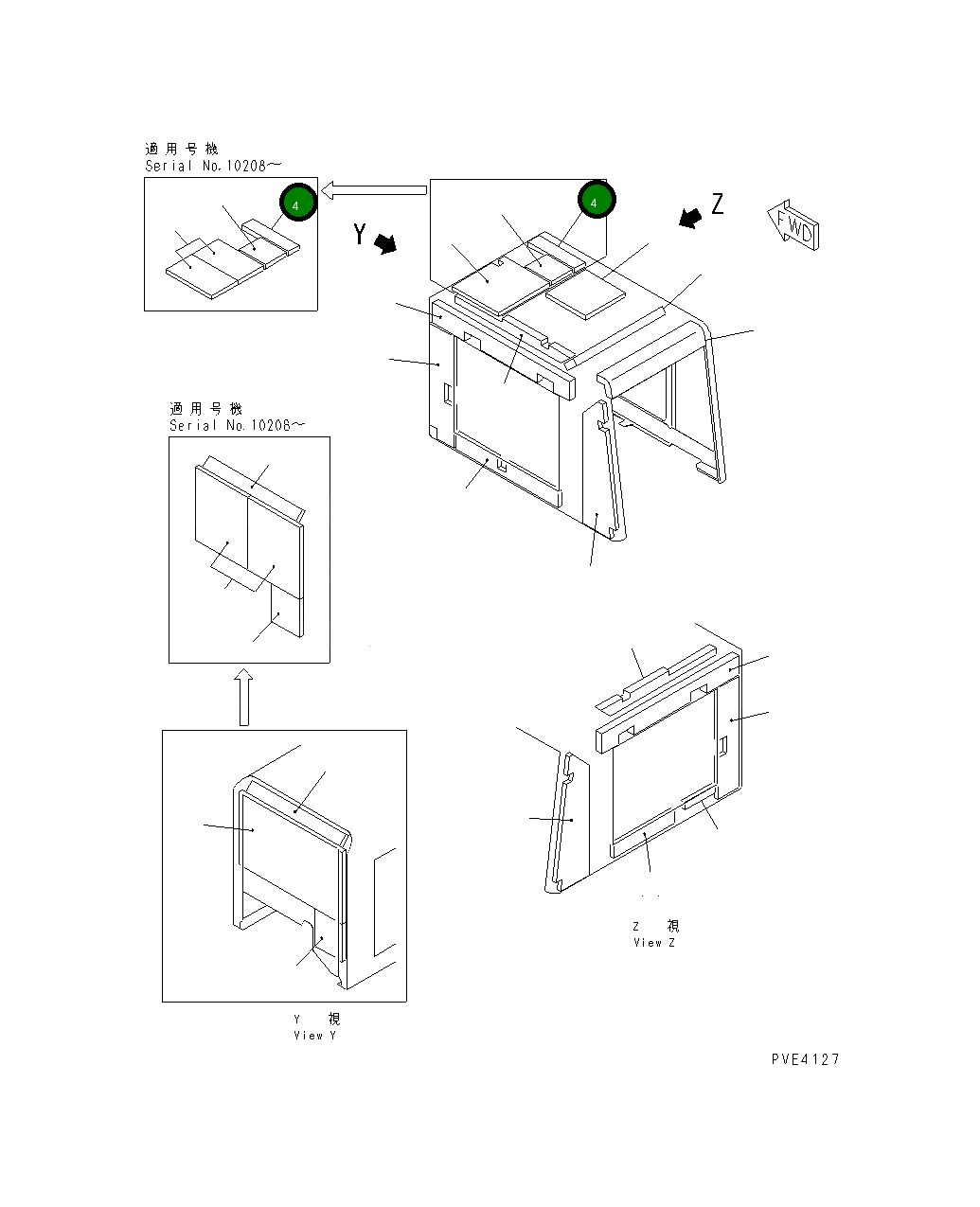 Лист 415-54-24621 Komatsu