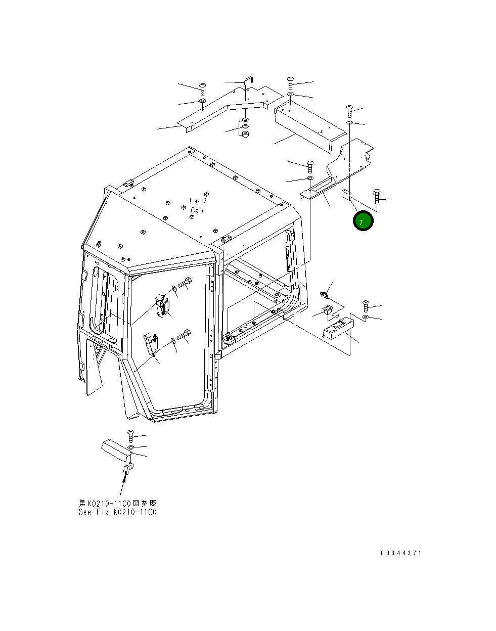 Кронштейн 198-Z11-3990 Komatsu